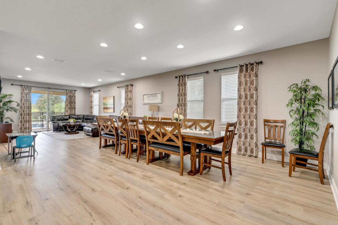 Huge 10 Bdr Family House With Arcades And Free Pool Heat Near Disney Orlando Eksteriør billede